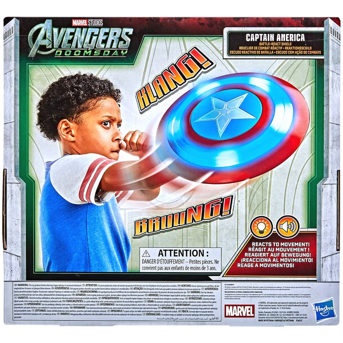 Marvel - Marvel Studios Avengers Doomsday Captain America Battle-React Shield - Hasbro