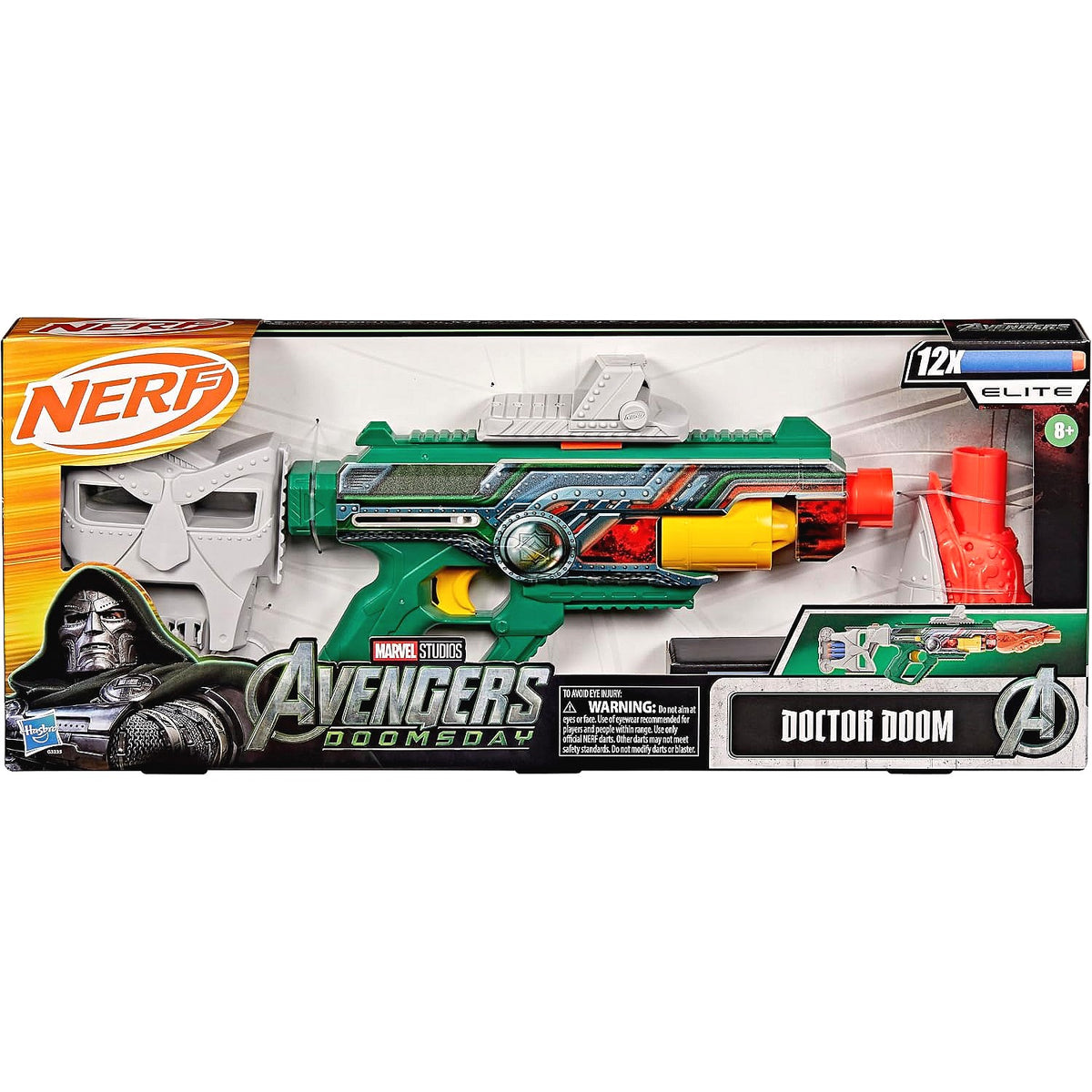 Nerf - Marvel Studios Doomsday Doctor Doom Blaster 12 Elite Darts - Hasbro