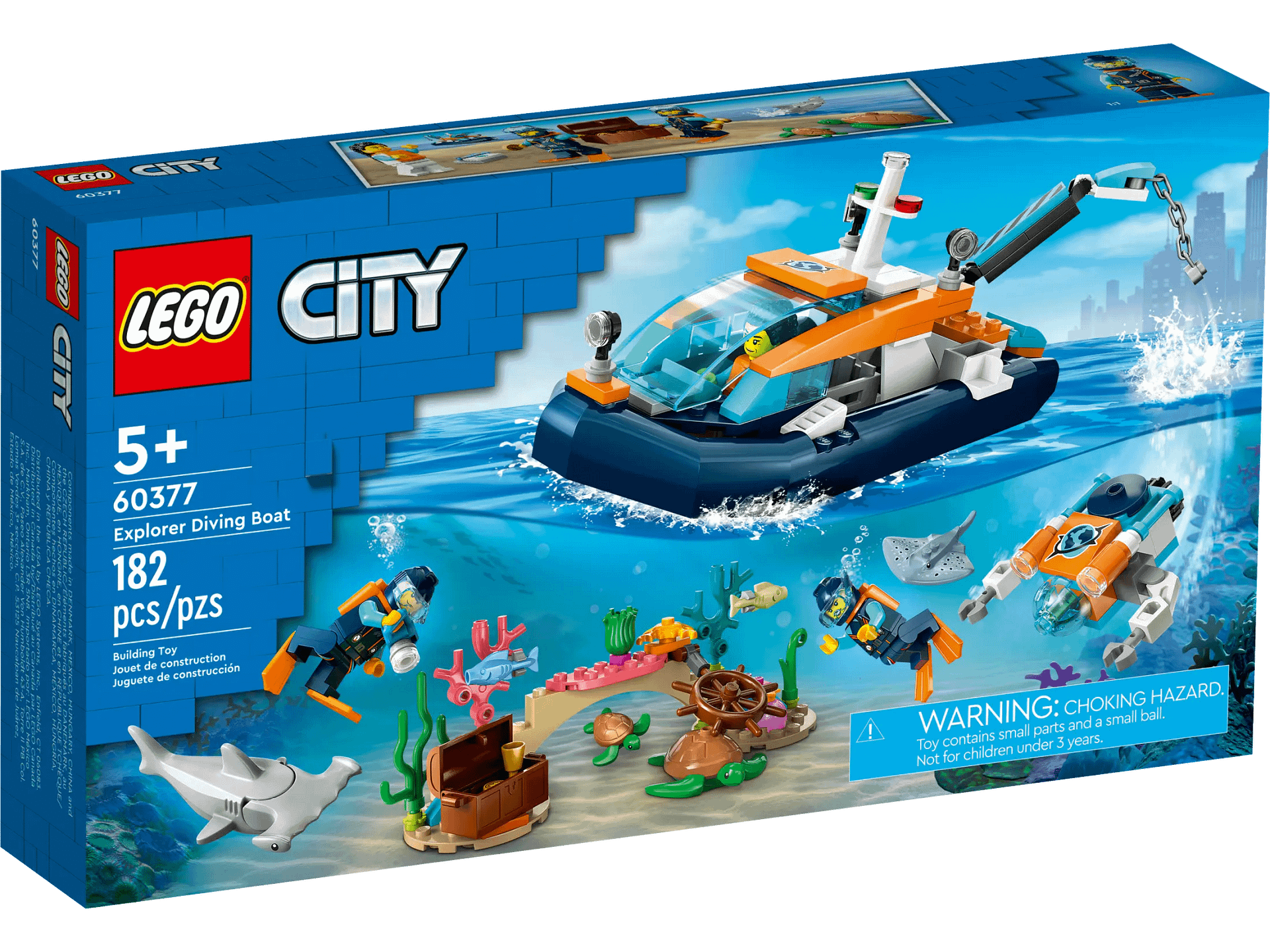 LEGO® 60377 Explorer Diving Boat - City