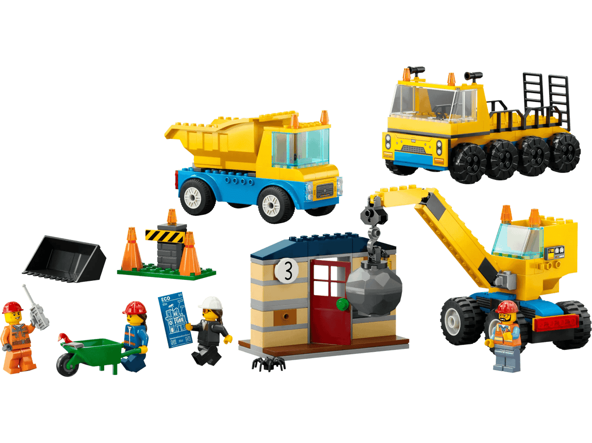 LEGO® 60391 Construction Trucks and Wrecking Ball Crane - City 4+