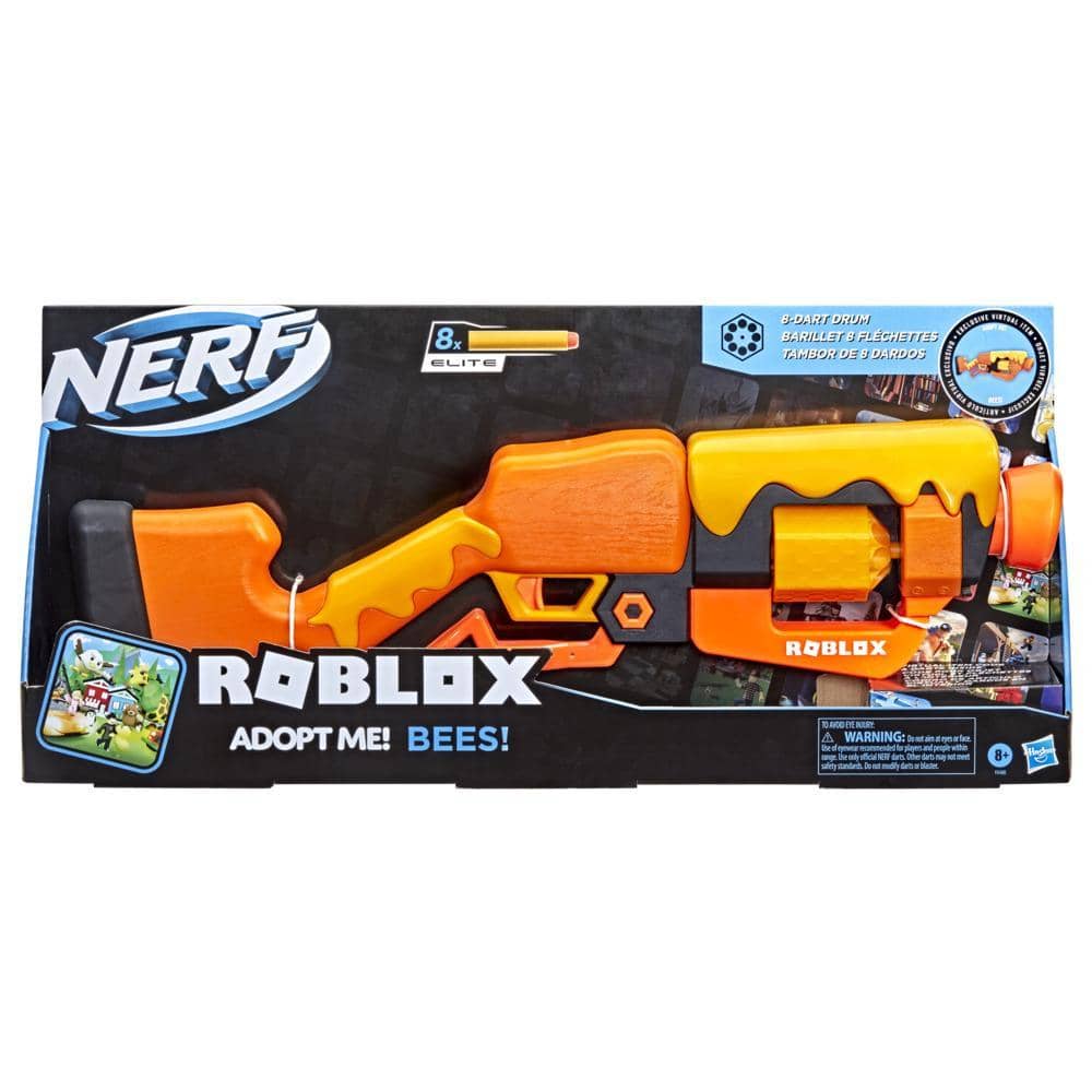 Nerf - Roblox Adopt Me! - Bees! Lever Action Blaster 8 Nerf Elite Darts Code To Unlock In-game Virtual Item