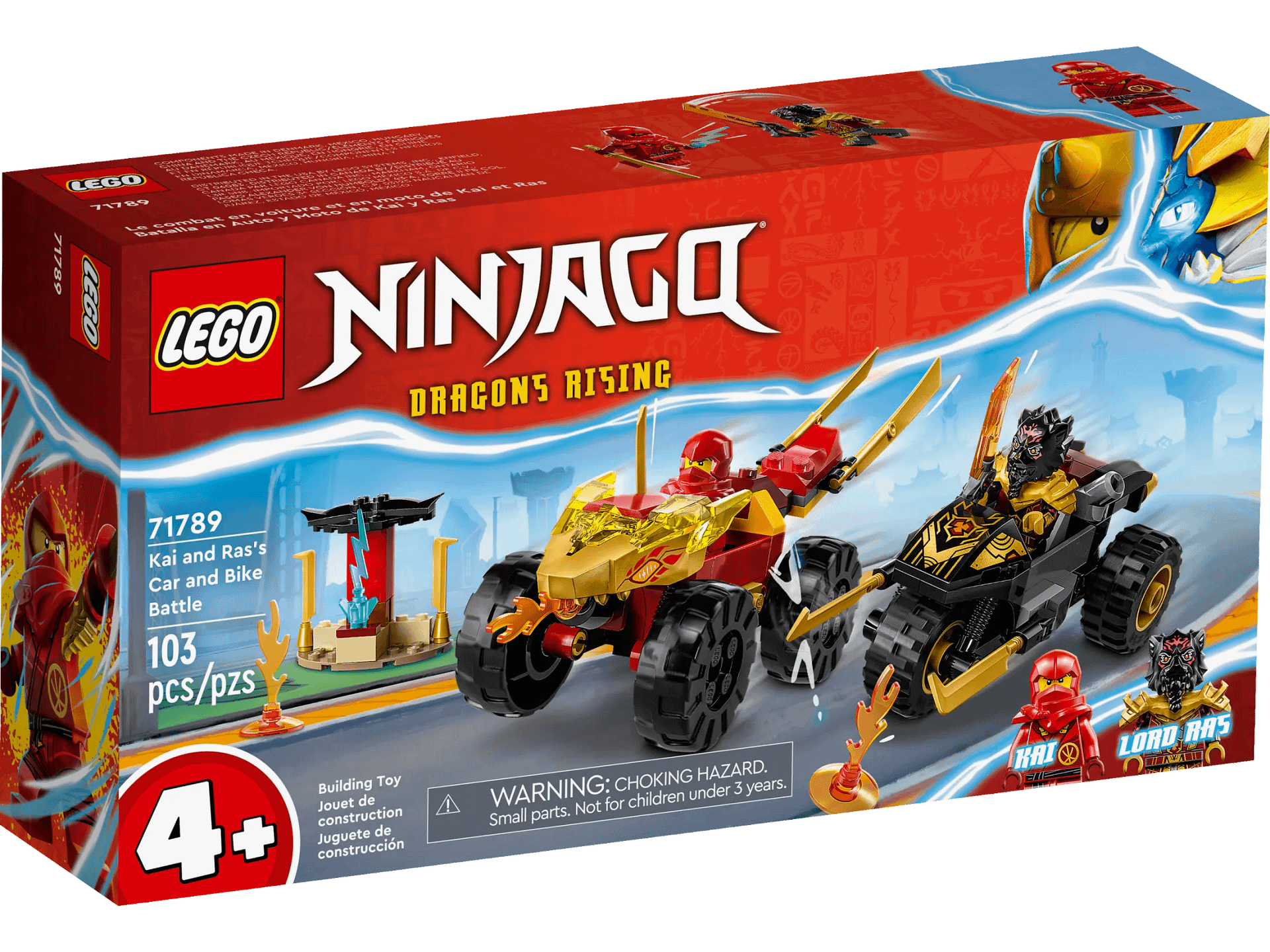 LEGO® 71789 Kai and Ras's Car and Bike Battle - NINJAGO® 4+