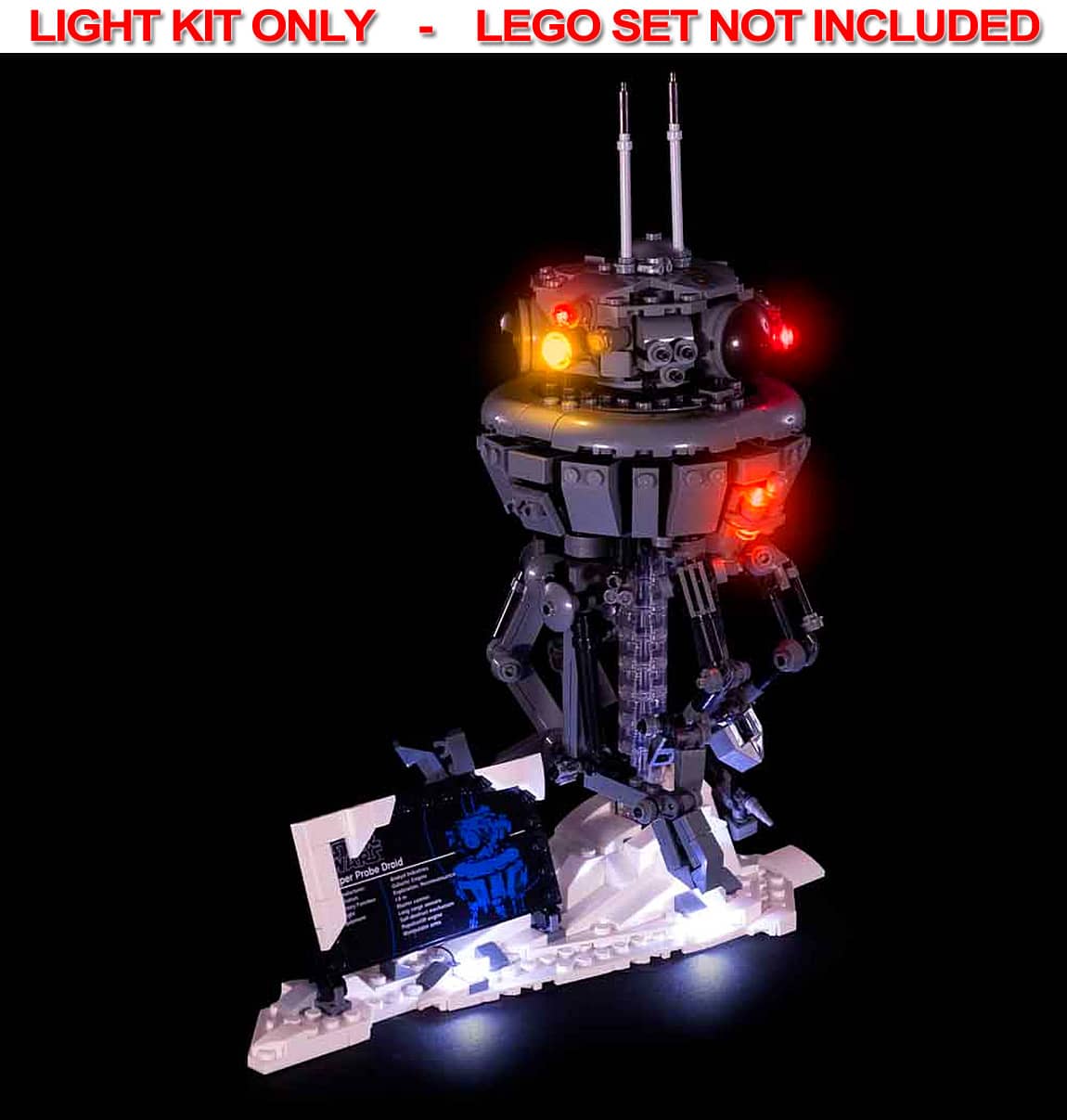 Light My Bricks - LIGHT KIT for LEGO® Imperial probe Droid 75306