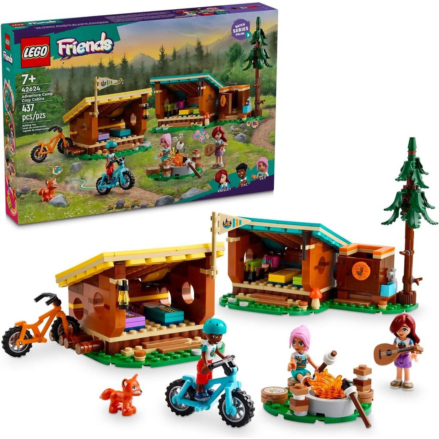 LEGO® 42624 Adventure Camp Cozy Cabins - Friends