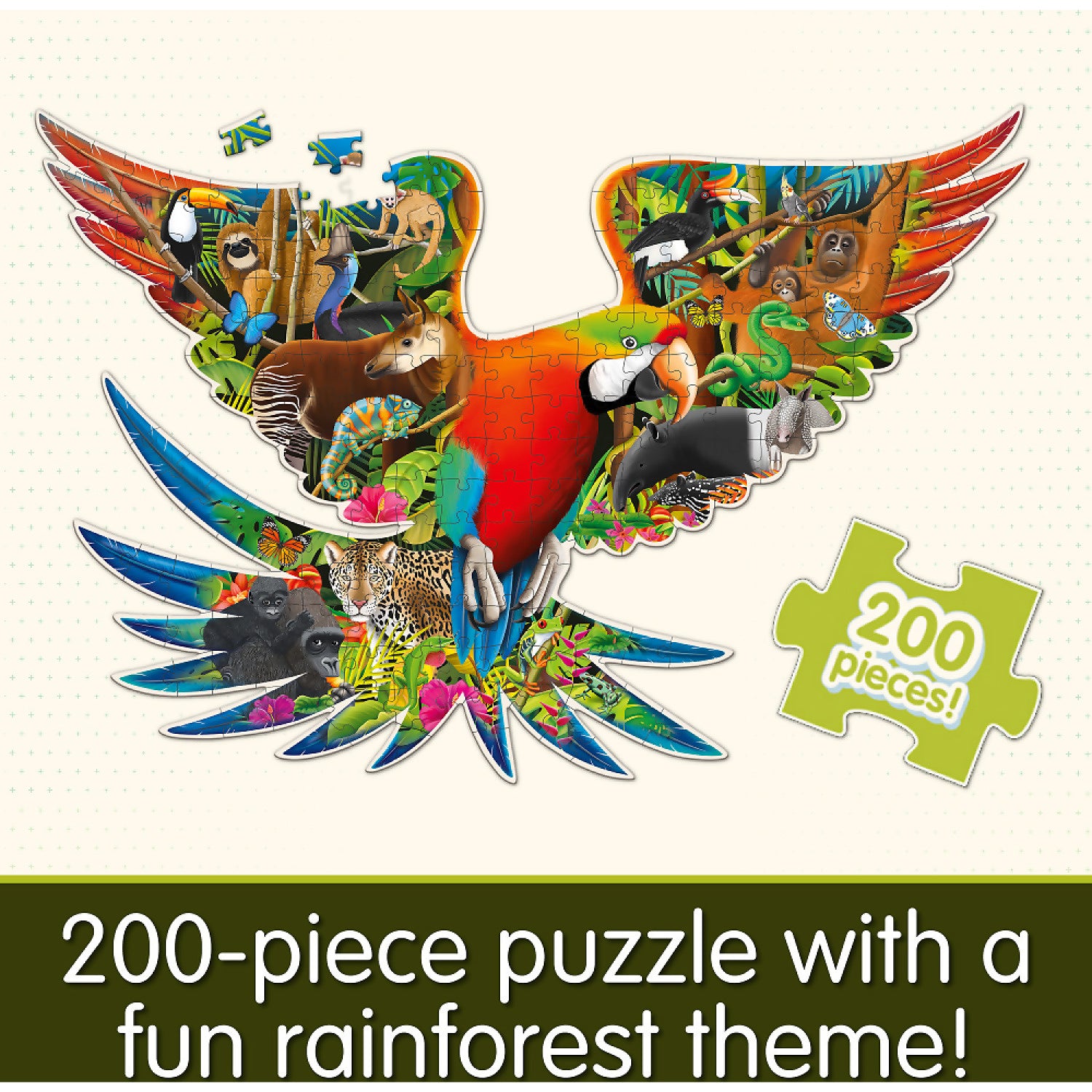 Wildlife World - Rainforest Jigsaw Puzzle 200pc - unbranded
