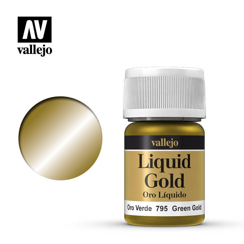 VALLEJO MODEL LIQUID METALLIC GREEN GOLD AV70795 35ML