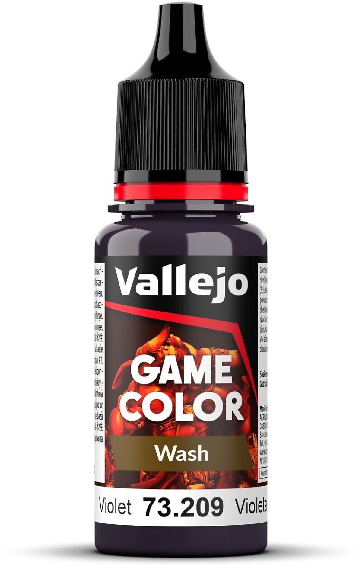 VALLEJO GAME COLOUR 73209 WASH VIOLET 18ML ACRYLIC PAINT - NEW FORMULATION