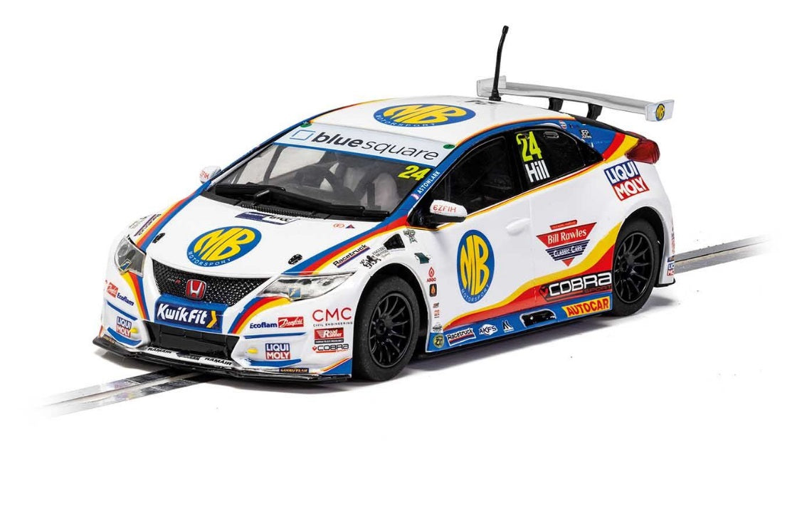 SCALEXTRIC - C4210 1:32 BTCC HONDA CIVIC TYPE R NGTC NO24 JAKE HILL SLOT CAR