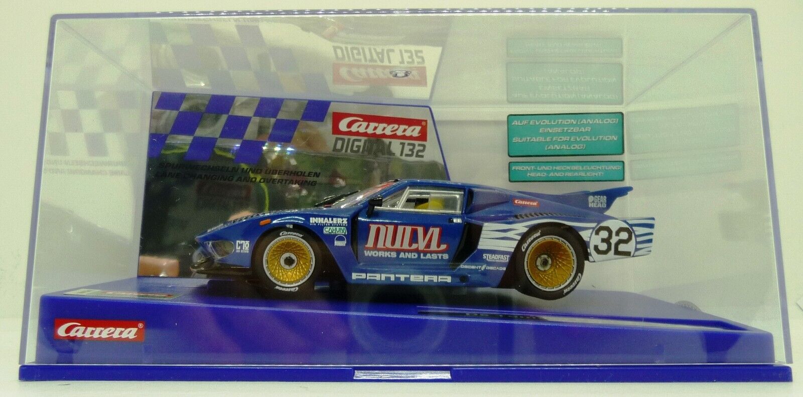 CARRERA - DIGITAL 1:32 - DE TOMASO PANTERA GR 5 NO.32 - SLOT CAR ALSO SUITS SCALEXTRIC