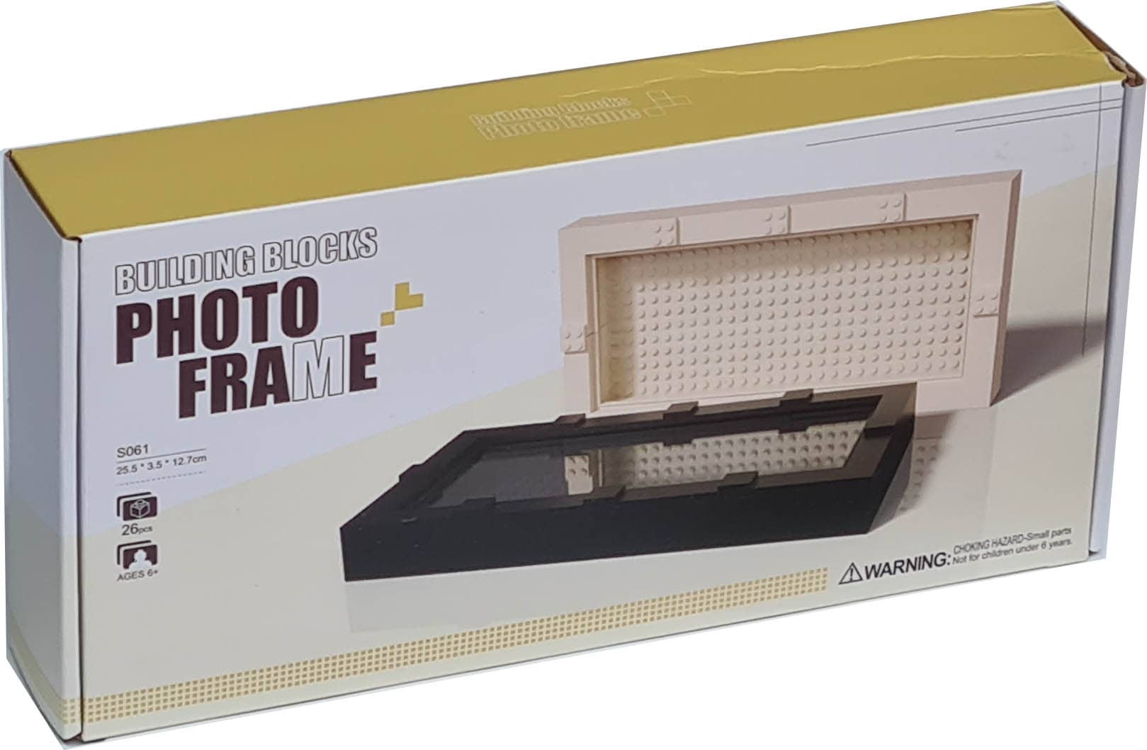 Building Blocks Photo Frame S061 Cream White / Compatible with LEGO®  bricks