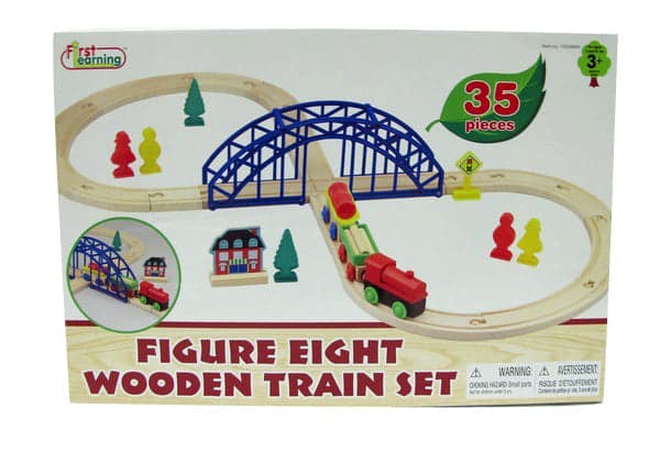 First Learning - Wooden Figure 8 Train Set 35 Piece