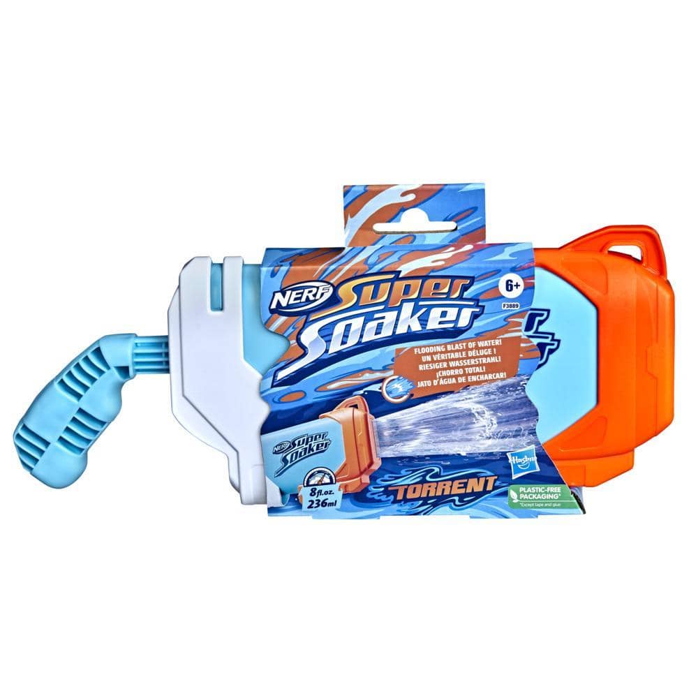 Nerf - Super Soaker Torrent Water Blaster Pump To Fire A Flooding Blast Of Water Outdoor Water-blasting Fun