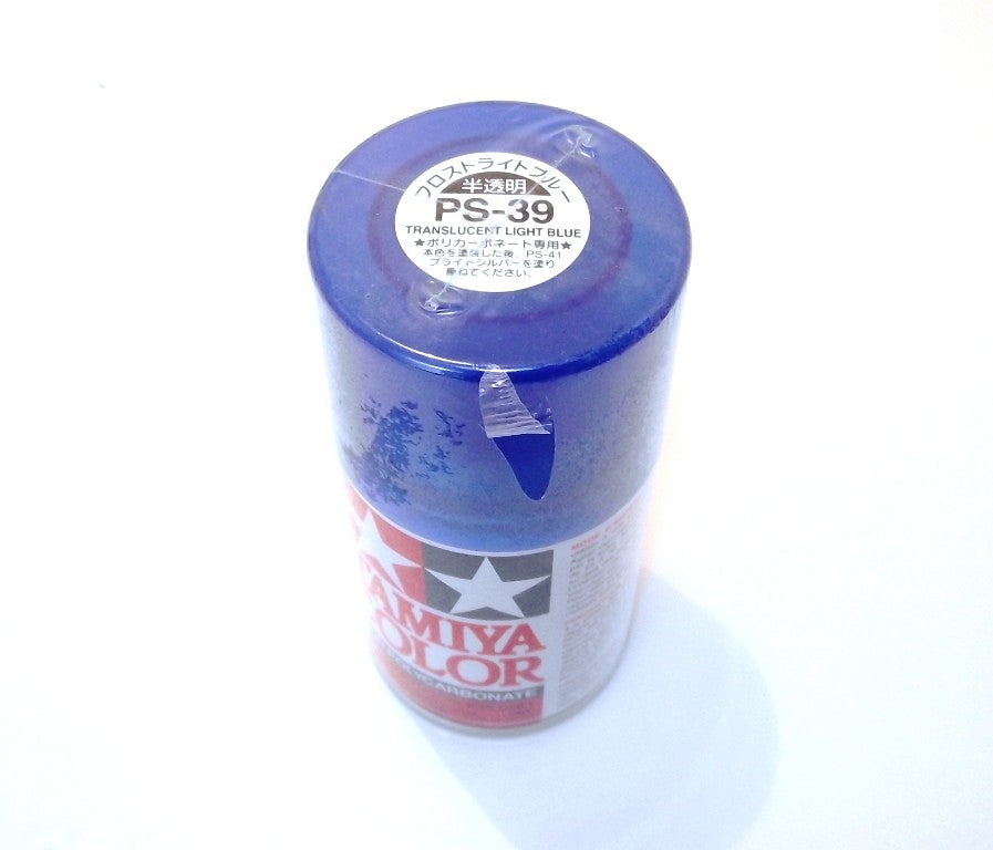 PS-39   TAMIYA POLYCARBONATE SPRAY PAINT TRANSLUCENT LIGHT BLUE