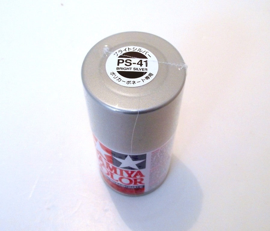 PS-41 TAMIYA POLYCARBONATE SPRAY PAINT  TRANSL BRIGHT SILV