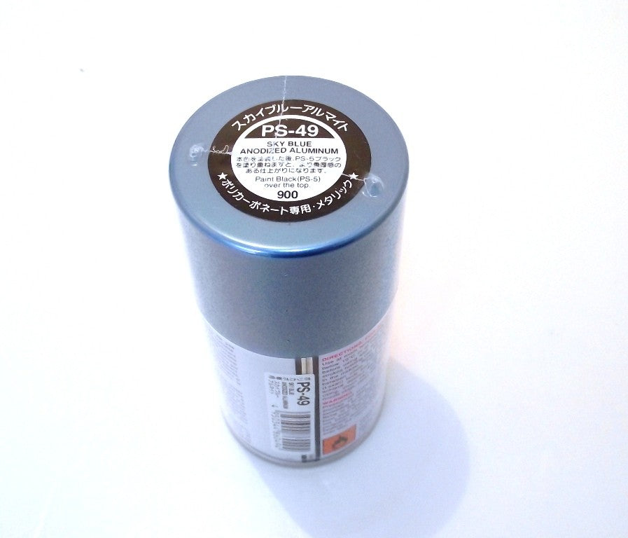 PS-49  TAMIYA POLYCARBONATE SPRAY PAINT  SKY BLUE ANODIZED ALUMINUM