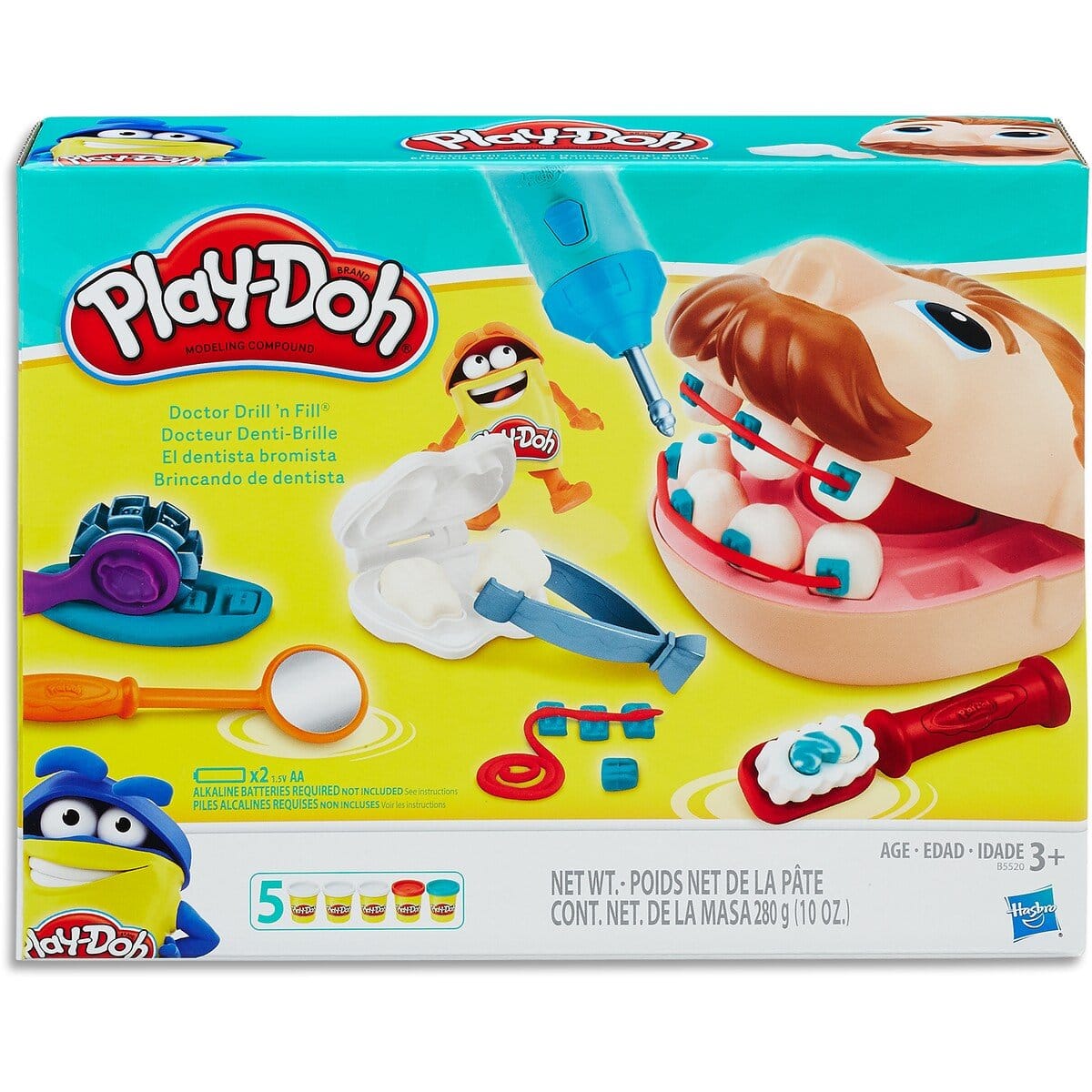 Play-Doh - Drill And Fill Classic Dentist Roll Play Set