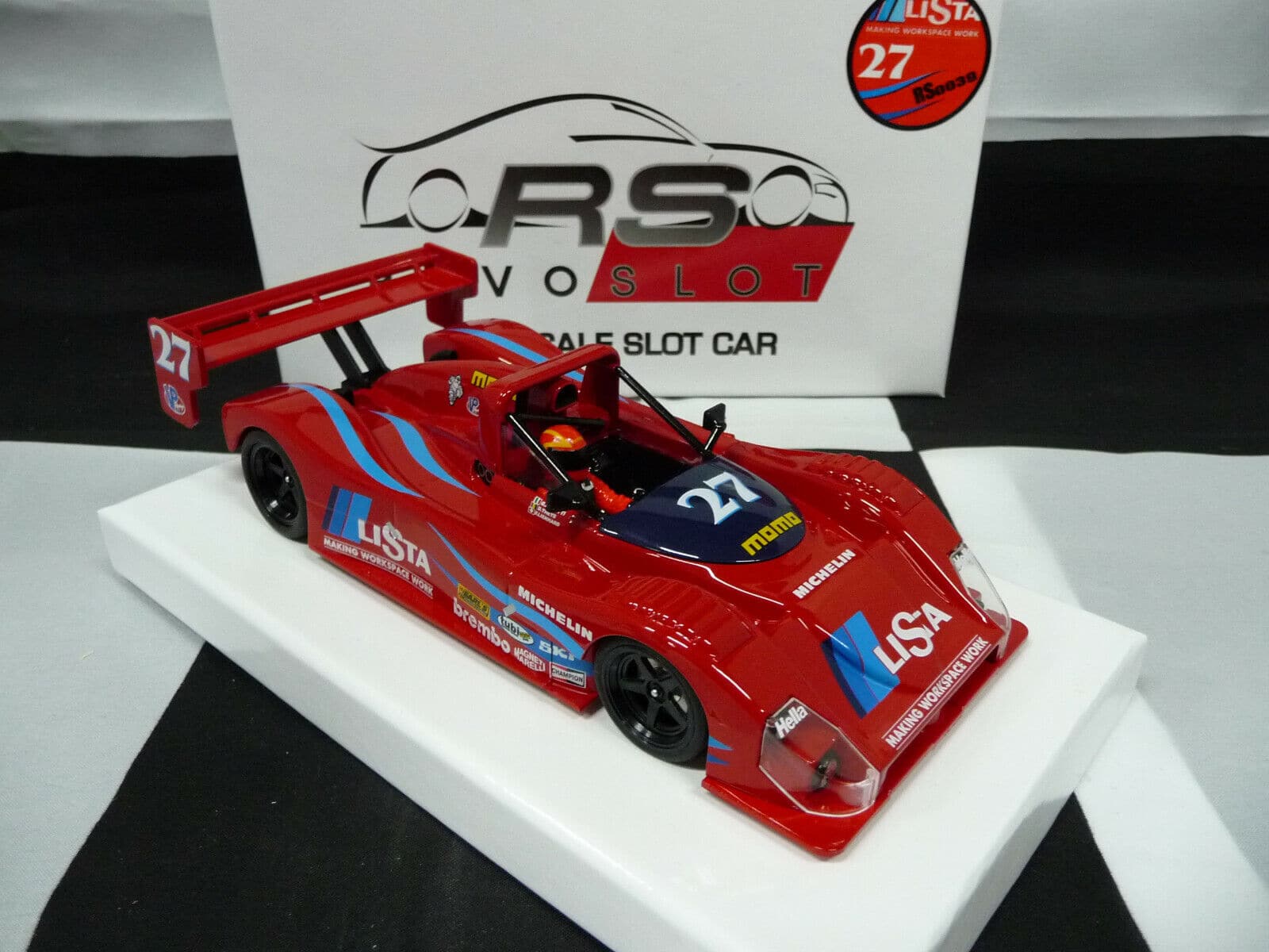 REVOSLOT - 1:32 RS0039 FERRARI 333 LISTA RACING NO27 SLOT CAR ALSO SUITS SCALEXTRIC/CARRERA