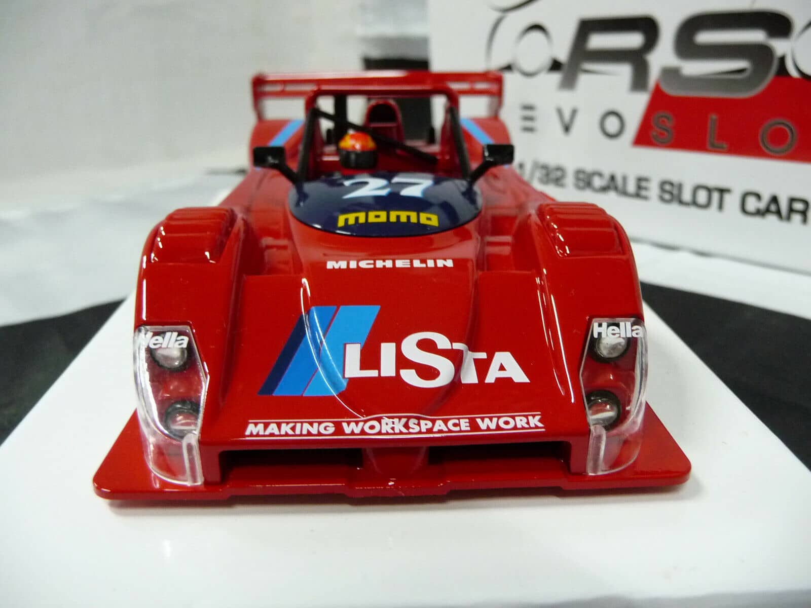REVOSLOT - 1:32 RS0039 FERRARI 333 LISTA RACING NO27 SLOT CAR ALSO SUITS SCALEXTRIC/CARRERA