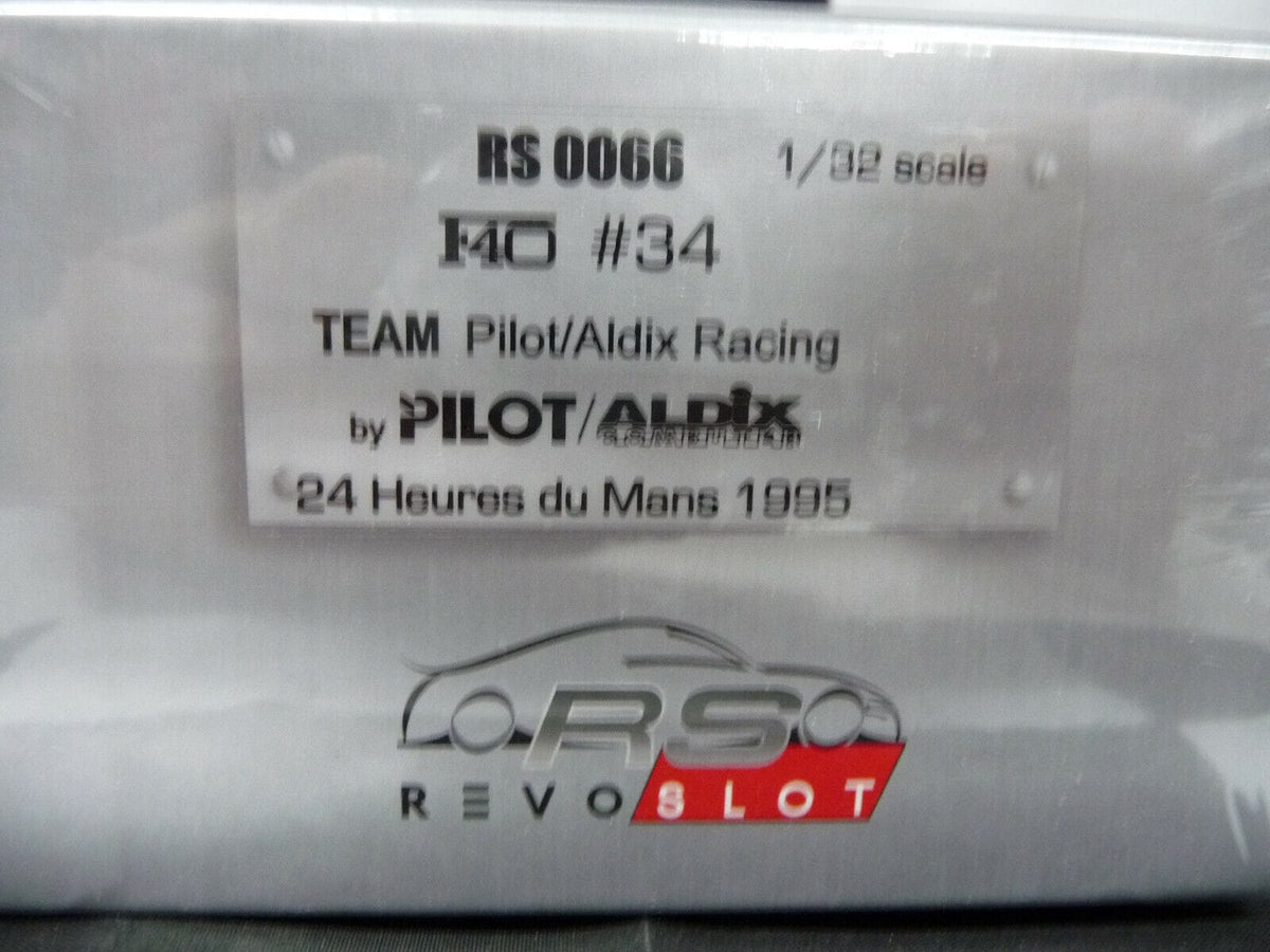 REVOSLOT - 1:32 RS0066 FERRARI F40 PILOT/ALDIX RACING NO.34 SCALEXTRIC/CARRERA
