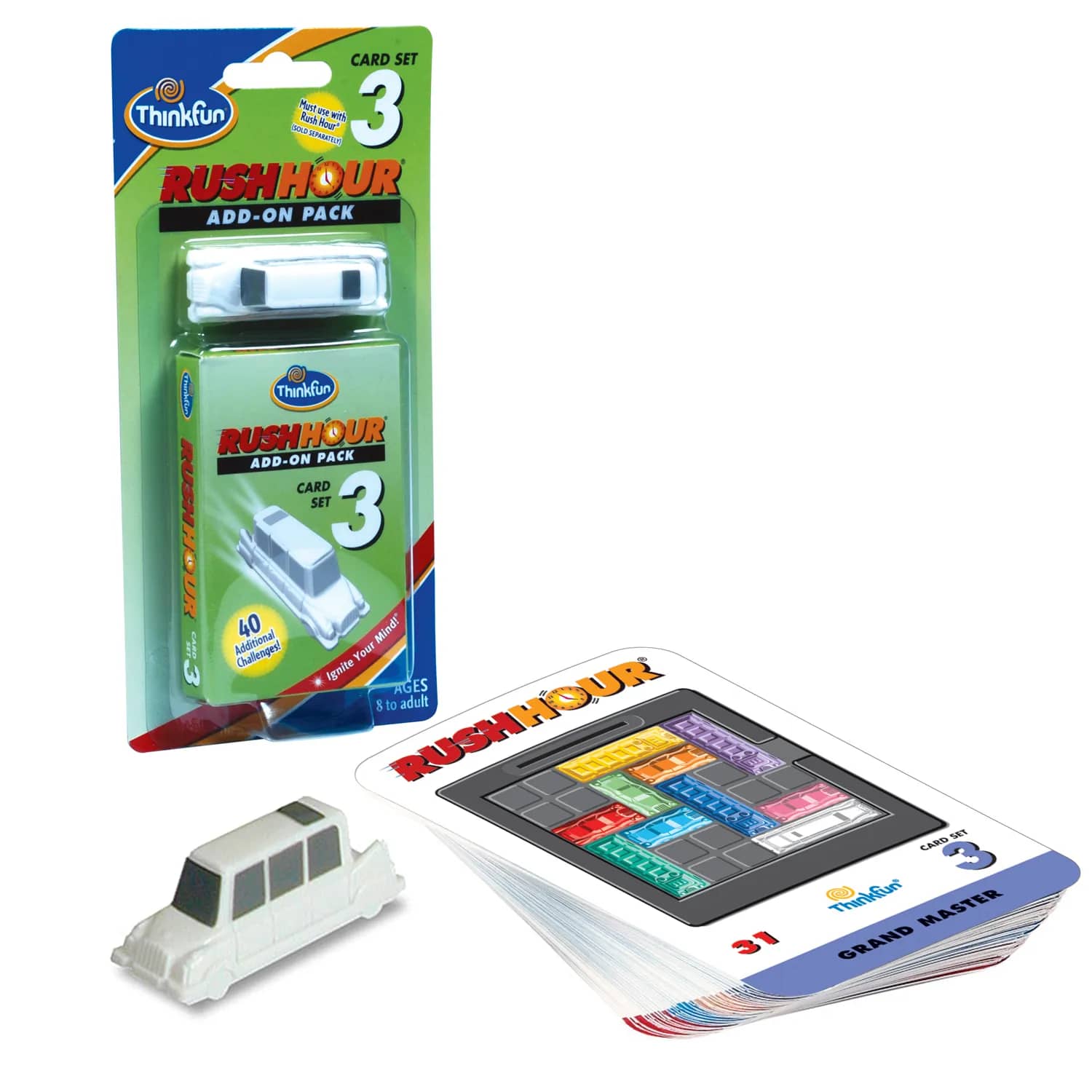 ThinkFun - Rush Hour 3 - Expansion pack - includes 40 Add On Challenges