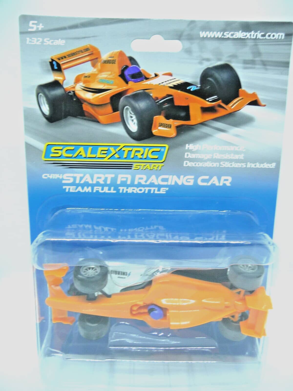 SCALEXTRIC - C4114 START F1 RACING CAR TEAM FULL THROTTLE SLOT CAR ALSO SUITS CARRERA