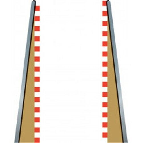 SCALEXTRIC - C8233 BORDERS LEAD IN + LEAD OUT - 2 X 350MM