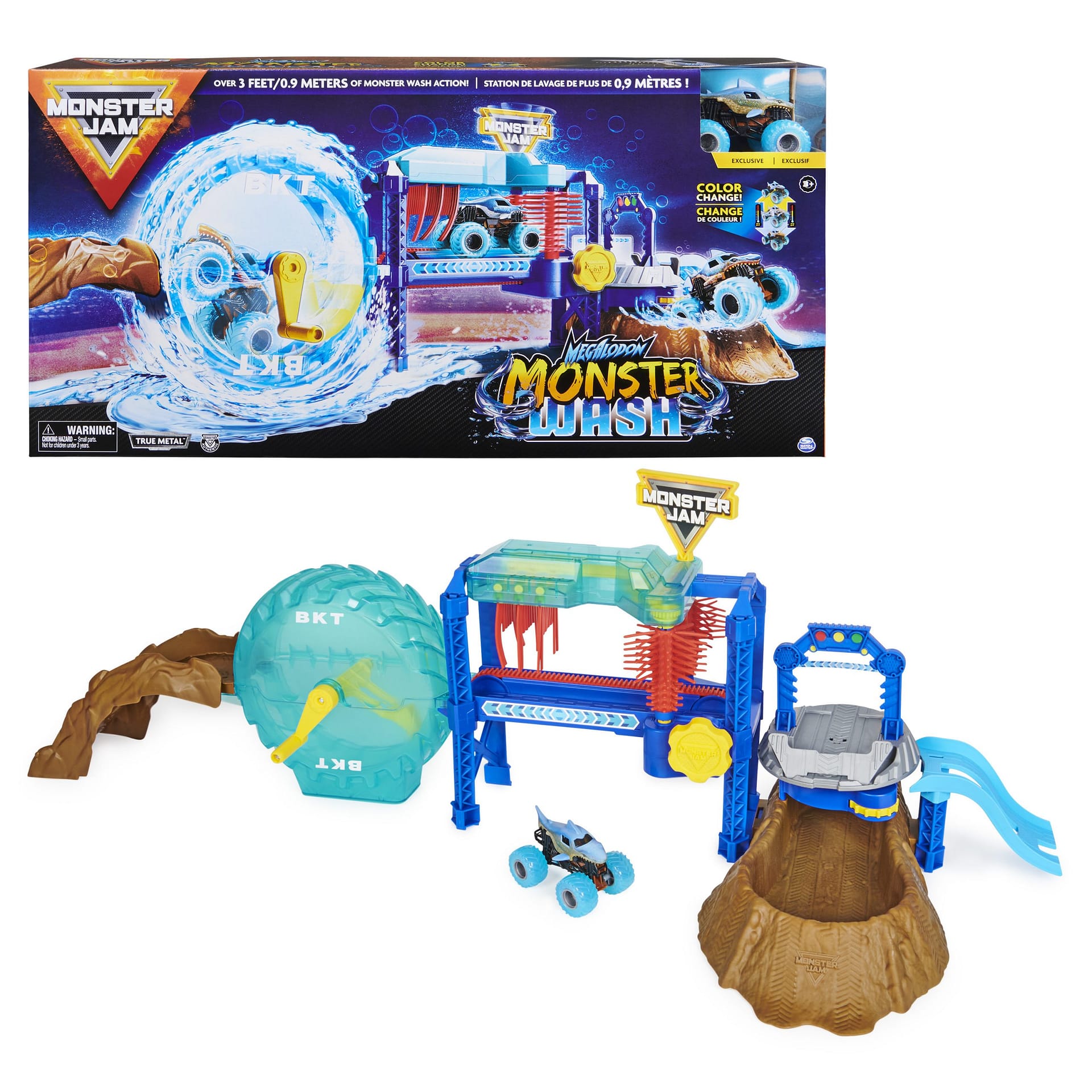 Monster Jam - Megalodon Monster Wash Includes Coluor-changing Megalodon Monster Truck