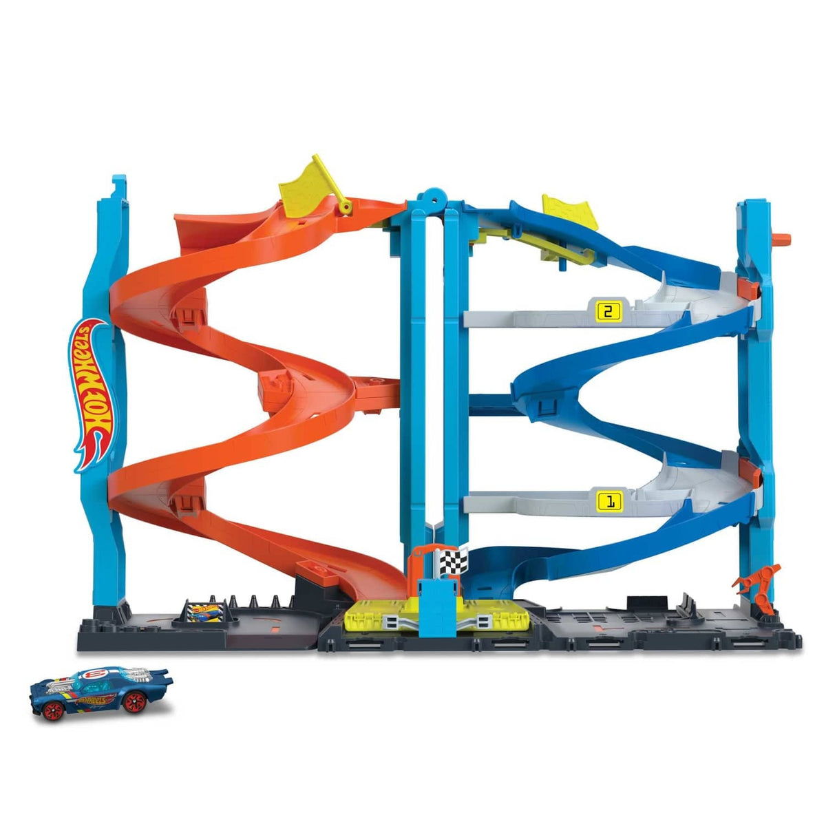 Hot Wheels - City Transforming Race Tower Playset Track Set With 1 Toy Car