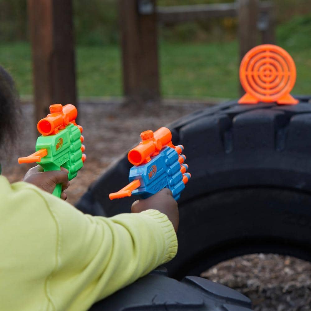 Nerf - Elite 2.0 Face Off Target Set Includes 2 Toy Foam Dart Blasters & Target & 12 Nerf Elite Darts