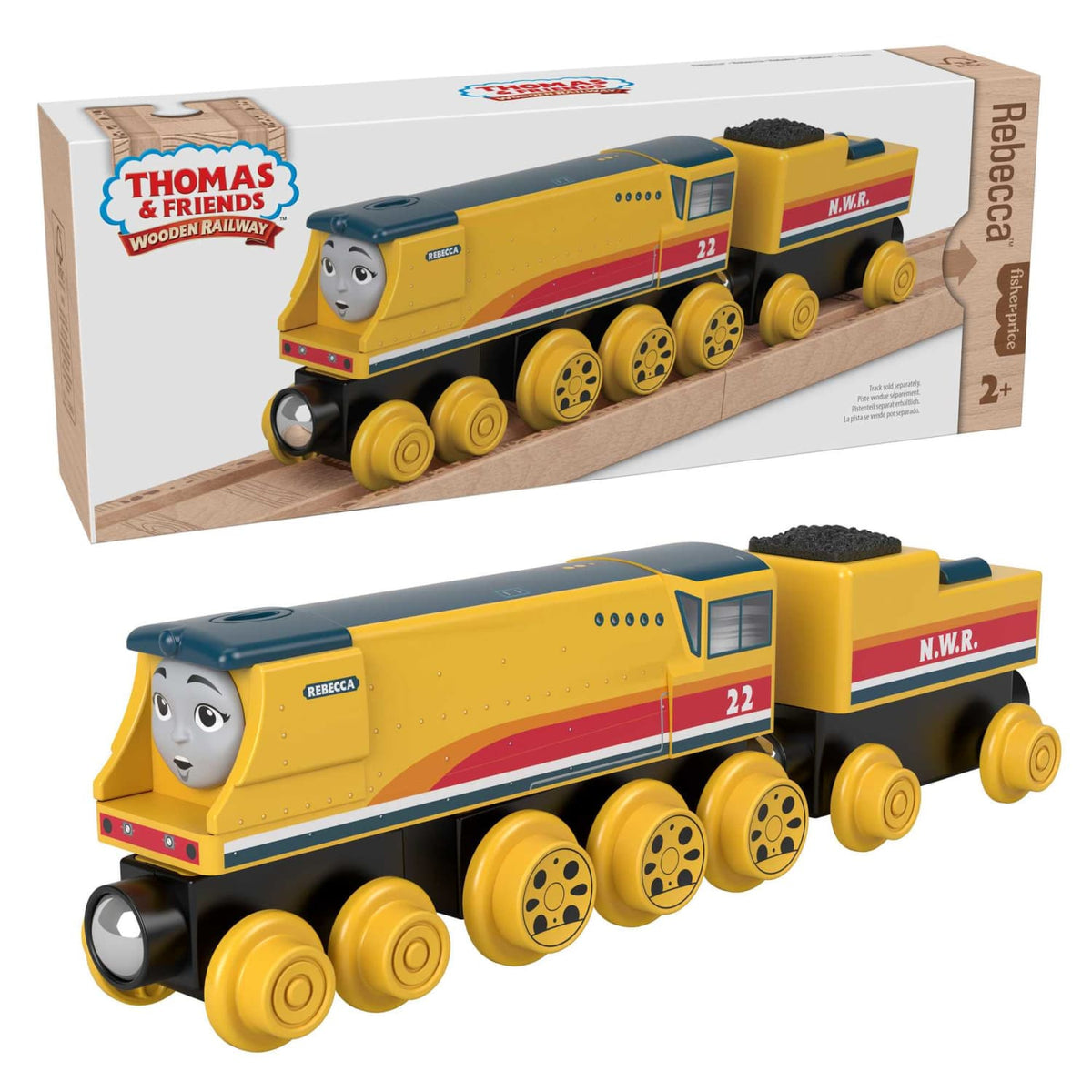Thomas & Friends - Wooden Railway Rebecca Train Engine And Coal Car