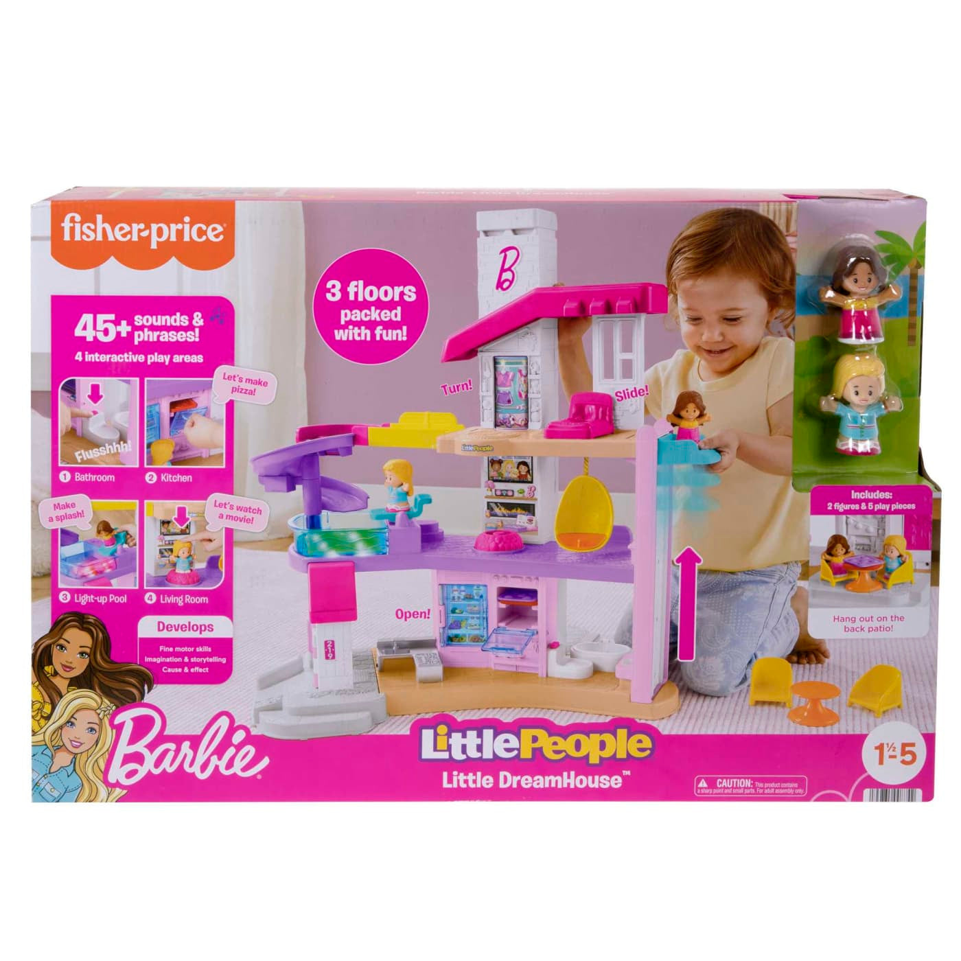 Barbie - Little Dreamhouse Interactive Playset By Little People