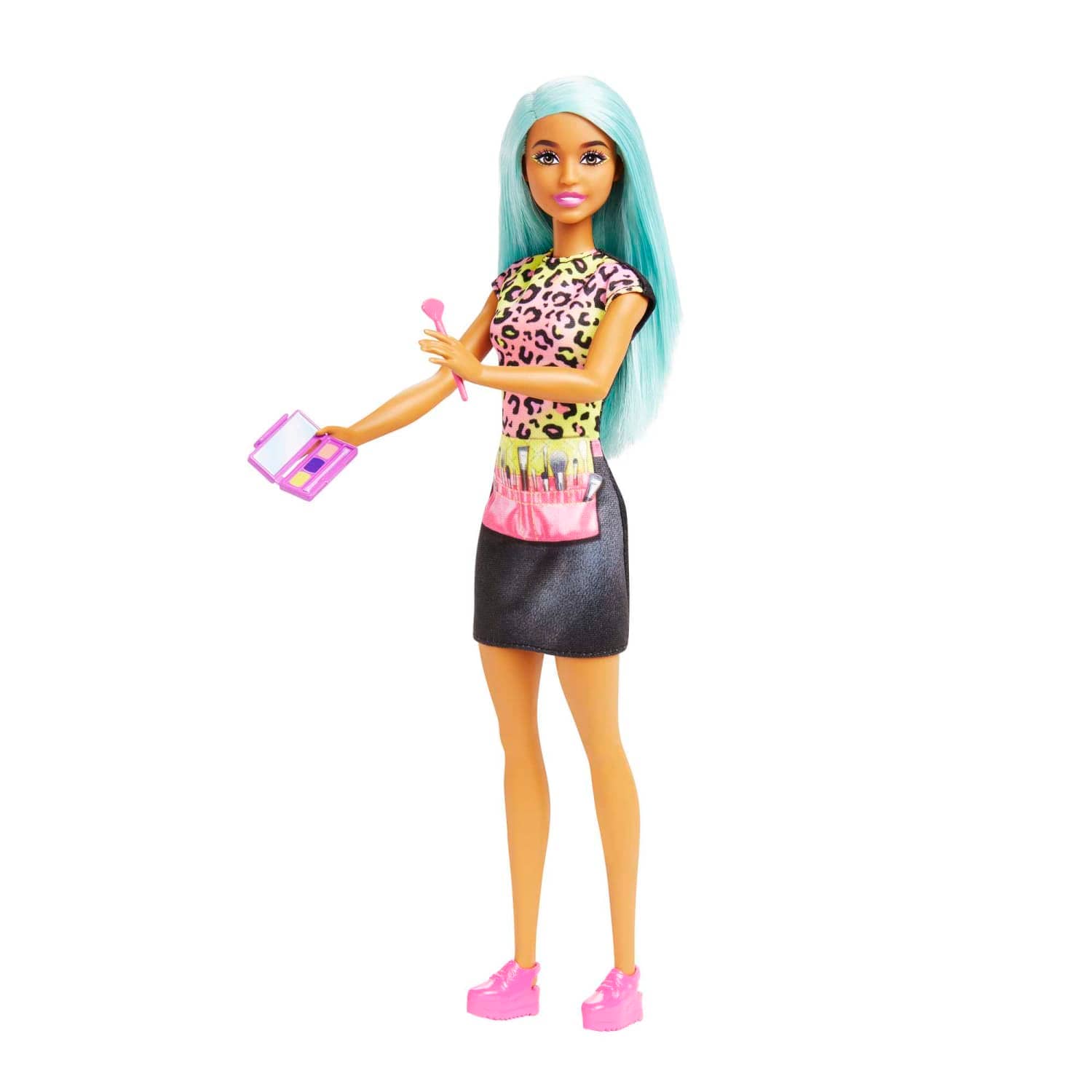 Barbie - Makeup Artist Doll With Teal Hair And Career-themed Accessories Like Palette And Brush