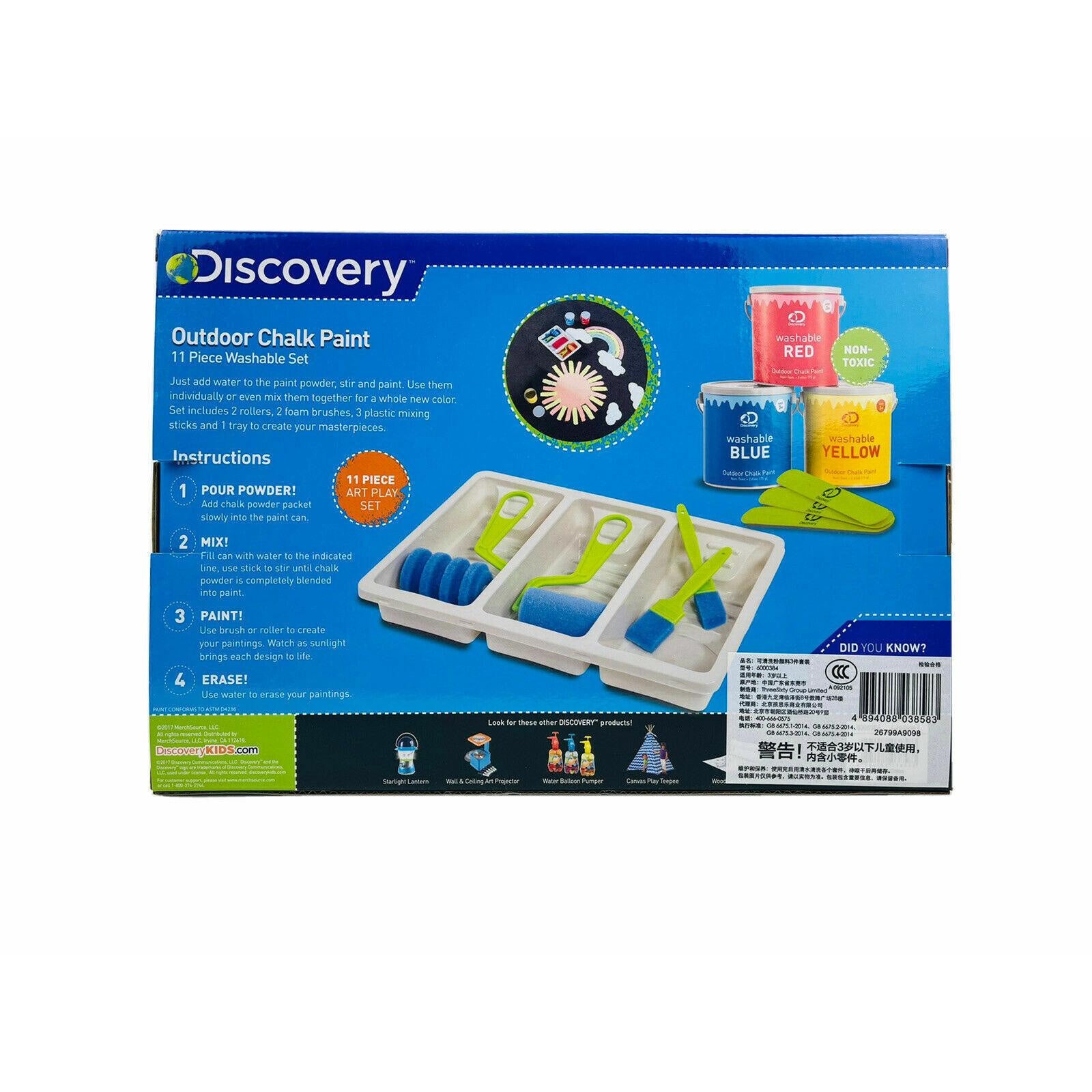 Discovery - Kids - Outdoor Chalk Paint Set Washable