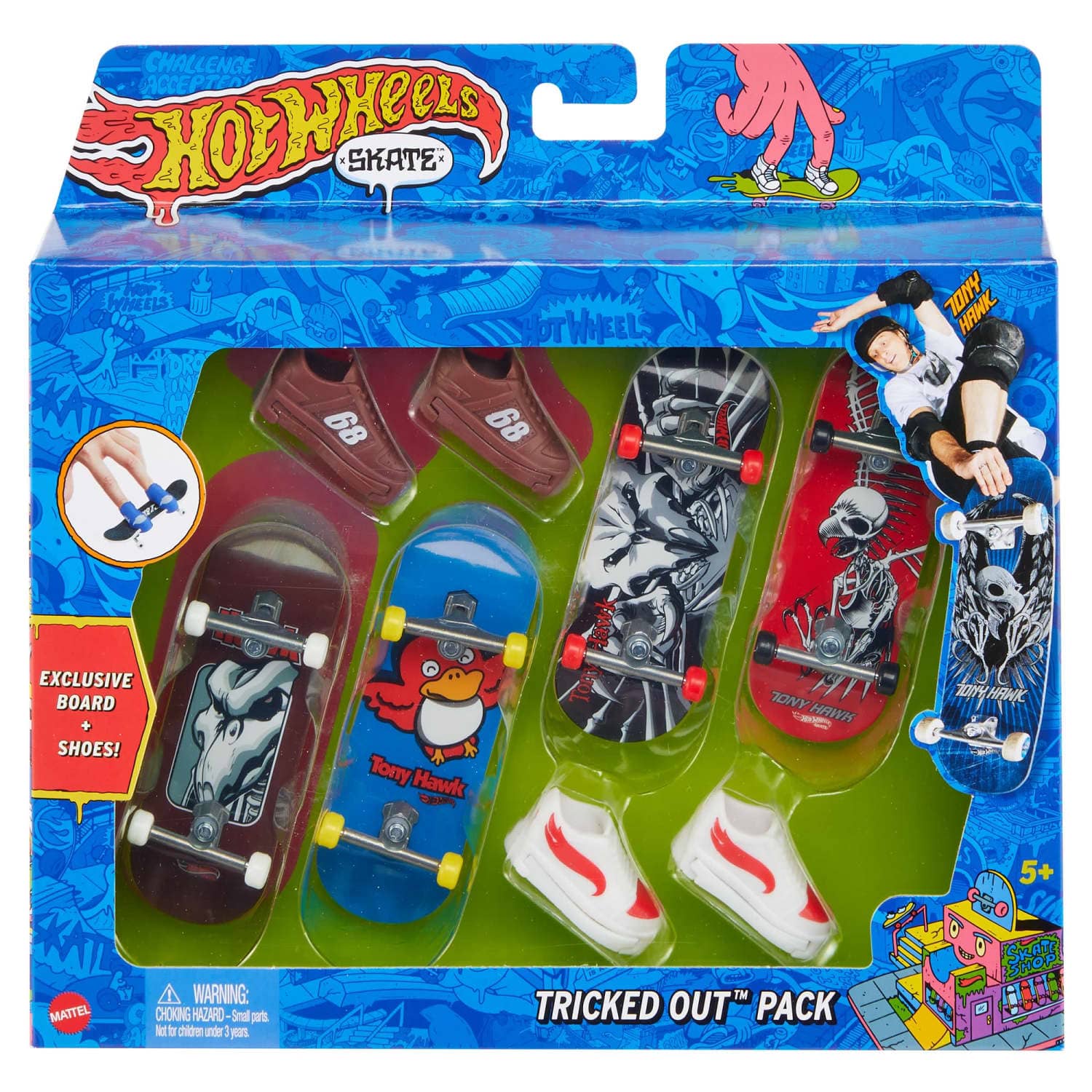 Hot Wheels - Skate Fingerboards & Skate Shoes Multipack Toy For Kids (styles May Vary)